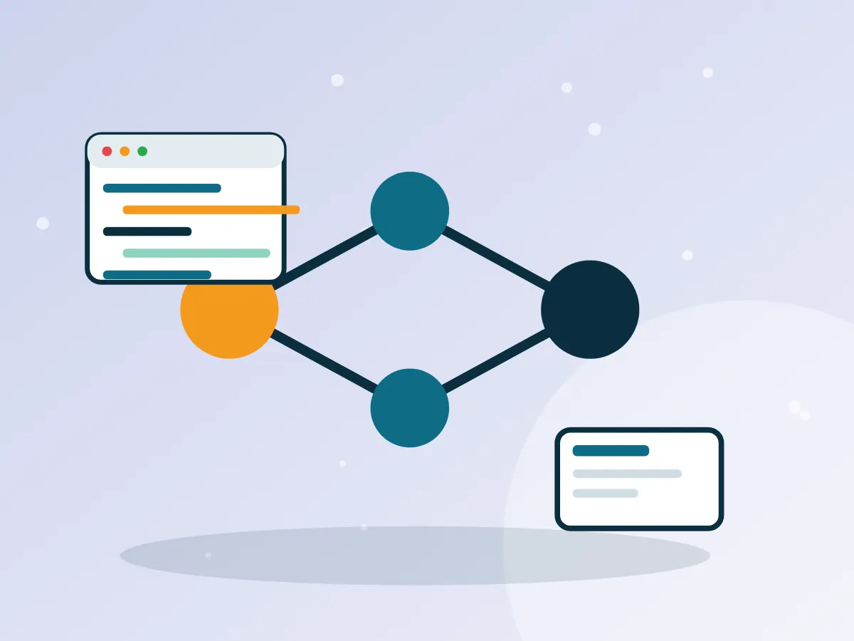 Connected systems exchanging data through APIs between a website, CRM and database