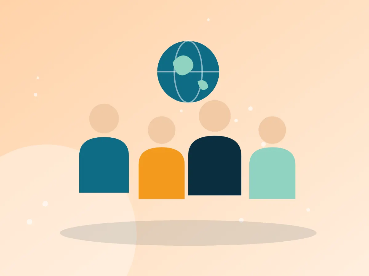 Concept image illustrating dedicated development team