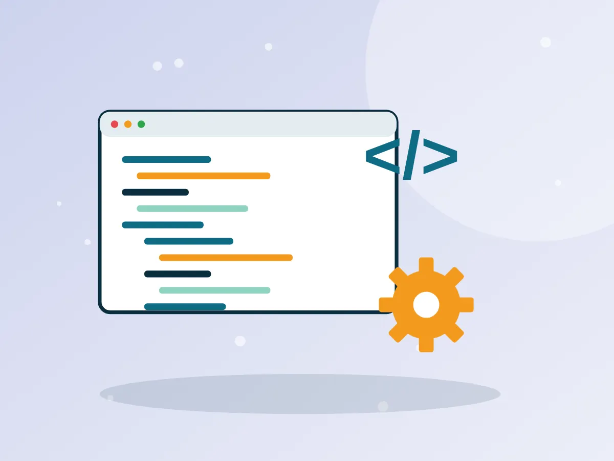 Concept image illustrating web application development