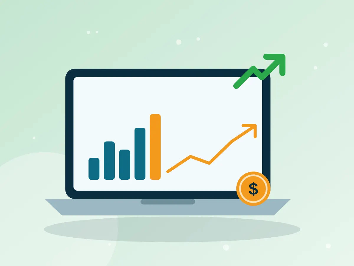 Rising organic traffic chart beside a content plan and keyword map